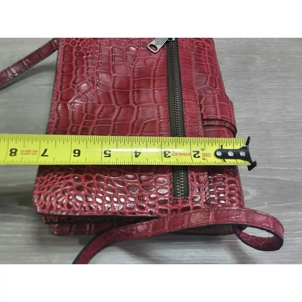 Patricia Nash Tauriana Leather Crossbody Organizer RED Leather